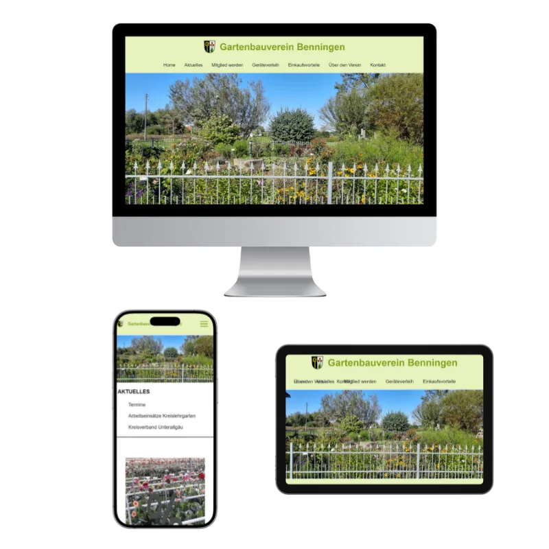 Website des Gartenbauvereins Benningen