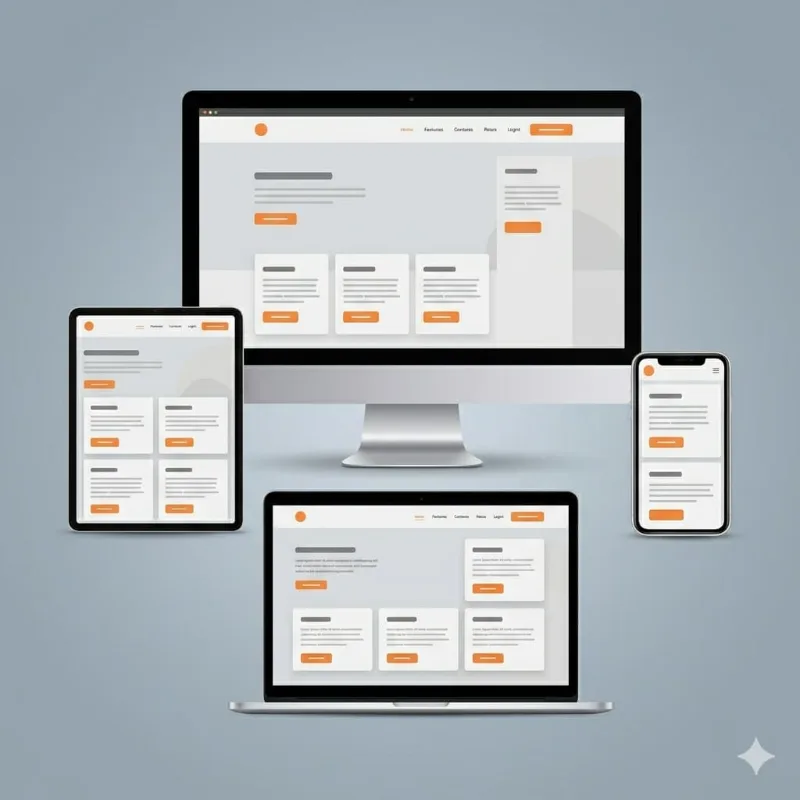 Responsive Webdesign auf Smartphone, Tablet und Desktop