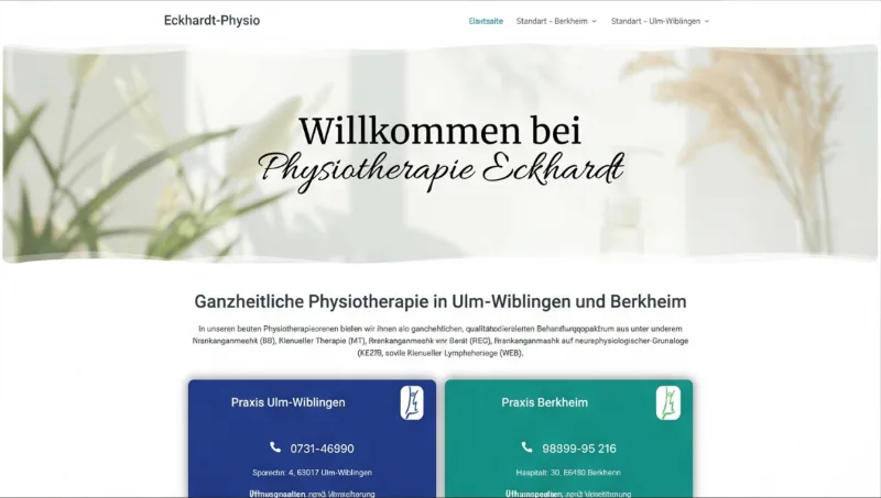 Website der Physiotherapie Eckhardt